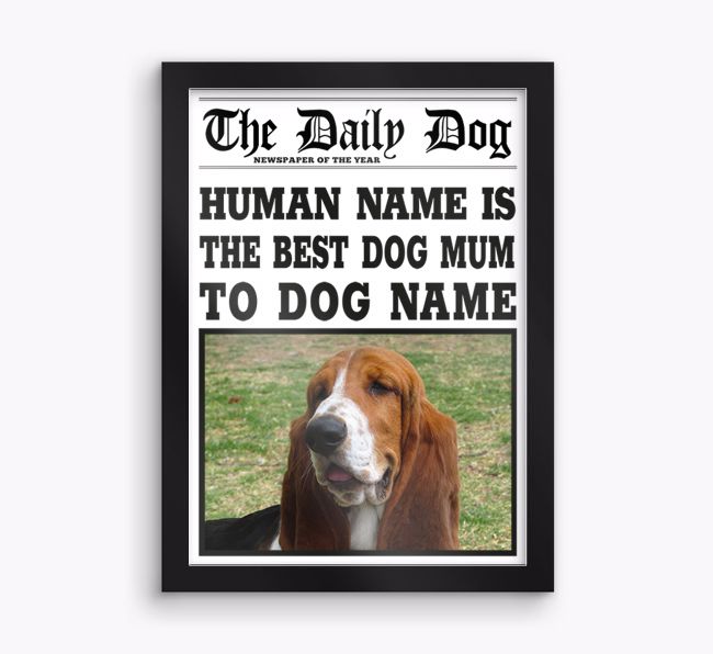 'The Daily Dog' - Best Dog Mum - Personalised {breedFullName} Framed Print 